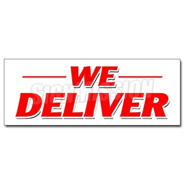 12 in Height, 1 in Width, Vinyl, 12" x 4.5", D-12 We Deliver